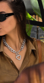 Connection Jewelry Necklace. (silver tone)